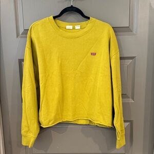 Levi's yellow-green crop Sweatshirt